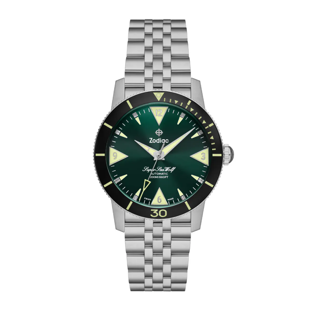 Zodiac Super Sea Wolf Skin Diver Automatic Stainless Steel Watch