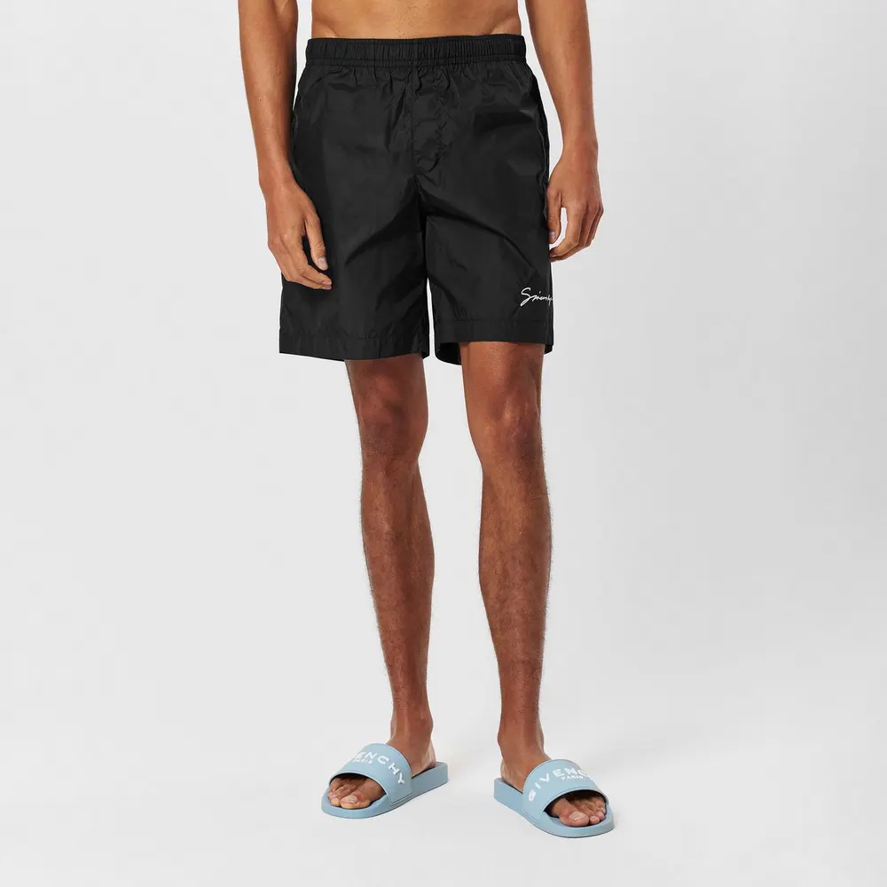 GIVENCHY Men's Quick Dry Swim Shorts in Black, additional product view 3