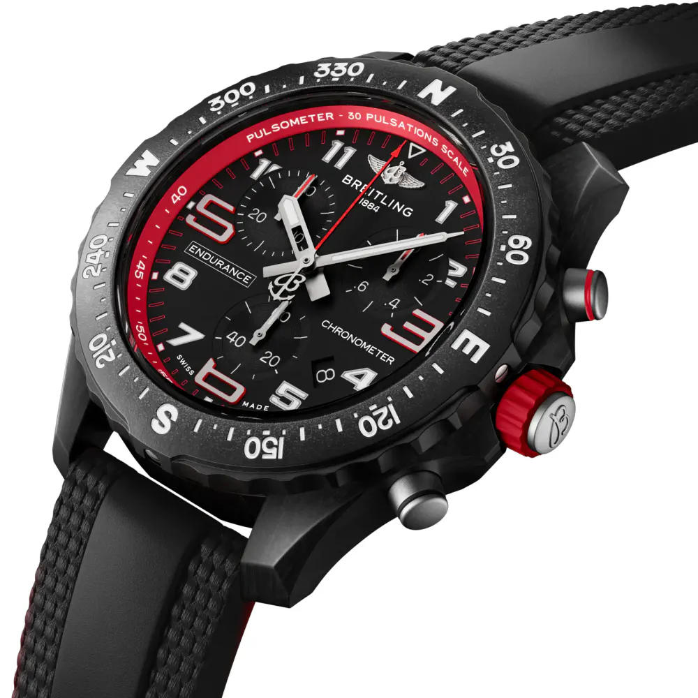 Breitling Endurance Pro 44mm Unisex Watch Black Red in Black, additional product view 2