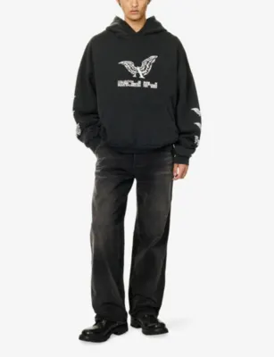 ALEXANDER DIGENOVA Showroom Graphic-Print Cotton Hoody detail 2