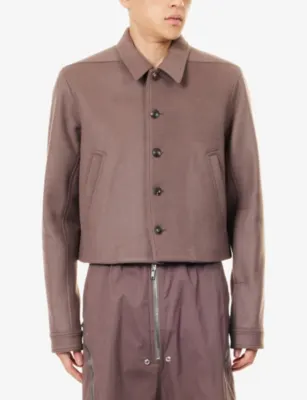 RICK OWENS Brad Boxy Wool Jacket detail 3