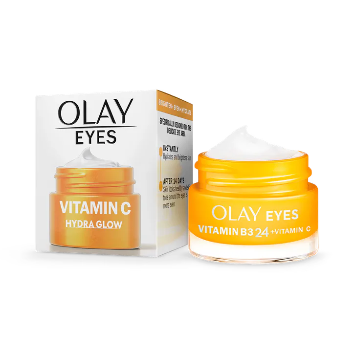 Olay Vitamin B3 24 + Vitamin C Eye Cream For Visibly Brighter Skin, 15ml