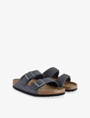 BIRKENSTOCK Arizona Two-Strap Suede Sandals - EUR 43.5 / 9.5 UK MEN in CHARCOAL SUEDE, additional product view 3