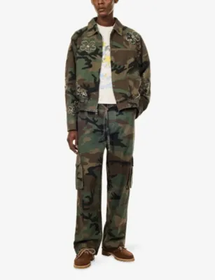 NAHMIAS Embroidered Camo-Print Cotton Cargo Trousers detail 2