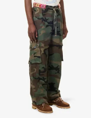 NAHMIAS Embroidered Camo-Print Cotton Cargo Trousers detail 3