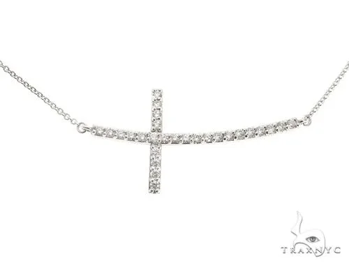 RINA - For Him FACTORY Prong Diamond Cross Pendant 65072 in Rose Gold / 18 Inches – Pendant Set