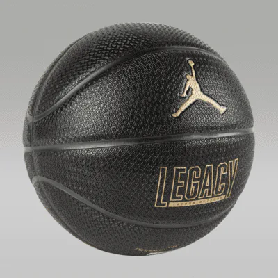 Jordan Legacy 2.0 8P Basketball - Black/Black/Black/Metallic Gold