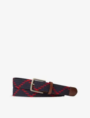 POLO RALPH LAUREN Logo-Buckle Nylon Woven Belt - M