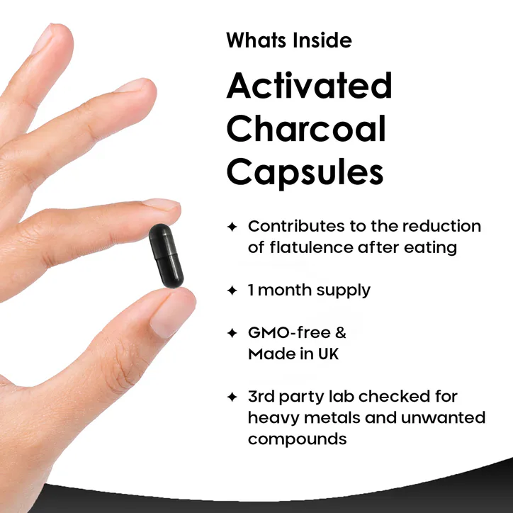 New Leaf Products Activated Charcoal Capsules 120 capsules detail 2