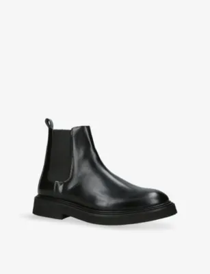 VINNY'S Officer Leather Chelsea Boots - EUR 43 / 9 UK MEN in BLACK, additional product view 3