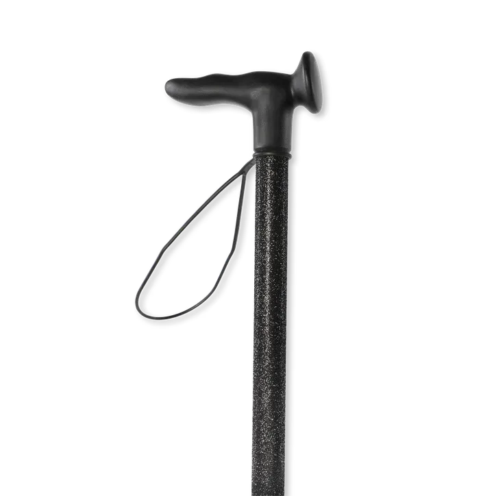 Cool Crutches Black Glitter Walking Stick Left Hand, additional product view 2
