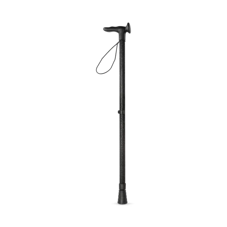 Cool Crutches Black Glitter Walking Stick Left Hand – Extended Range > Mobility & Support > Mobility Aids > Walking Sticks