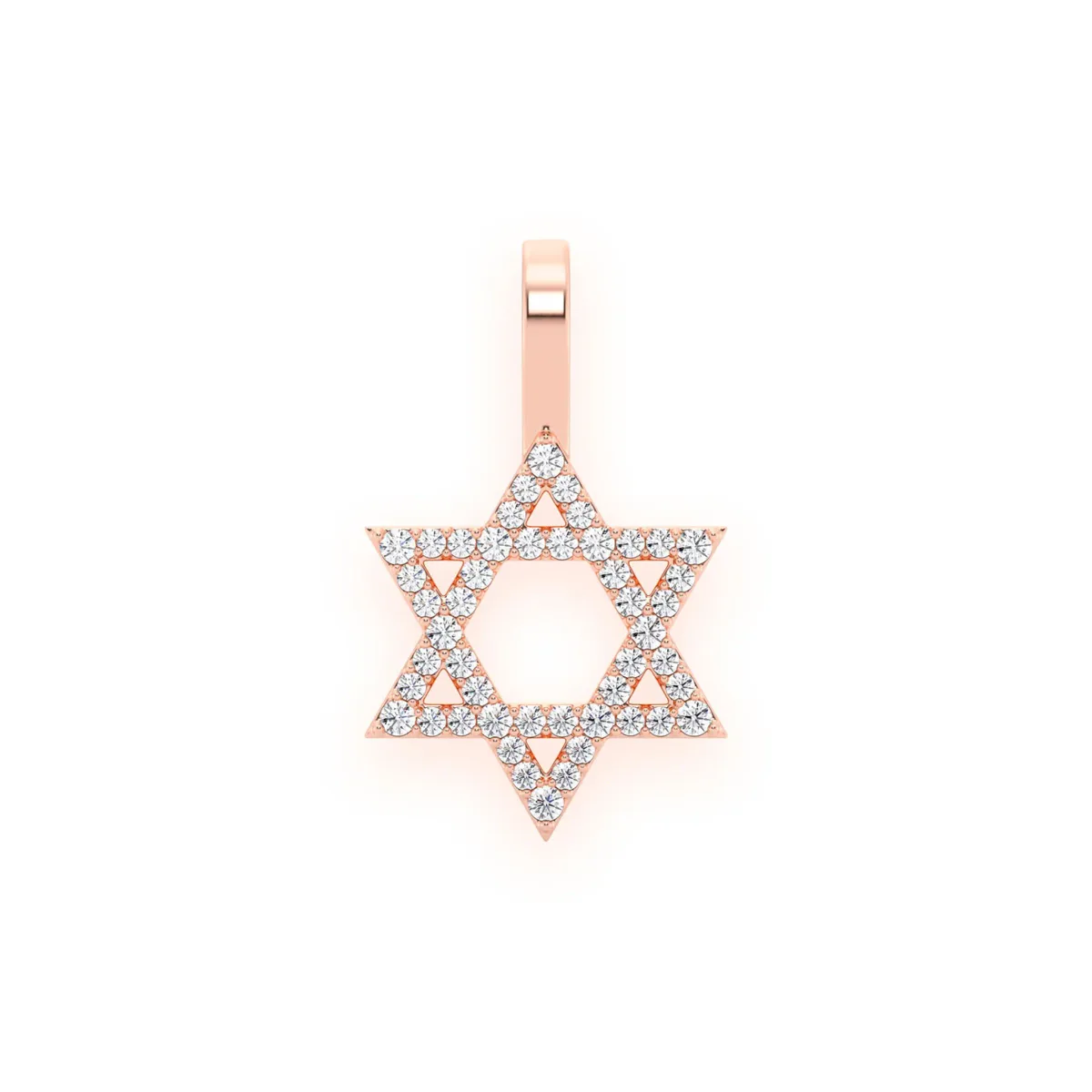 For Him Star of David Diamond Pendant in Rose Gold / Natural Diamond – Pendant
