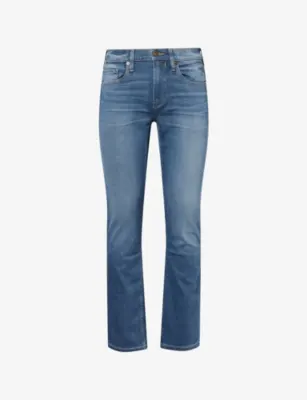 PAIGE Normandie Straight-Leg Stretch-Denim Blend Jeans