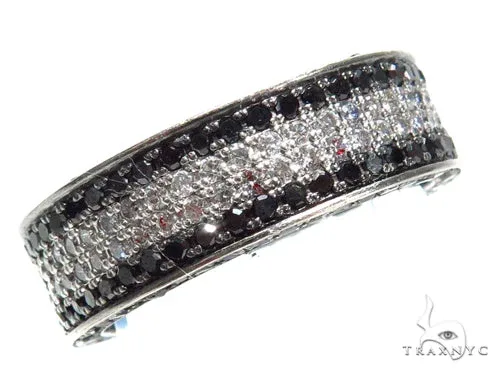 RINA - For Him FACTORY Black and White Diamond Wedding Band 40772 in Rose Gold / 9.5 – Ring