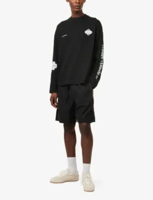 THE COUTURE CLUB Motion Blurred Long-Sleeve Cotton T-Shirt detail 2