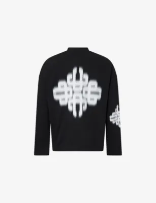THE COUTURE CLUB Motion Blurred Long-Sleeve Cotton T-Shirt