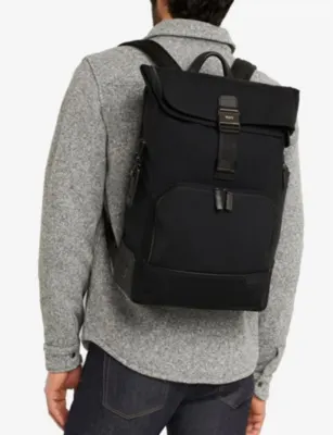 TUMI Osborn roll-top nylon backpack detail 2