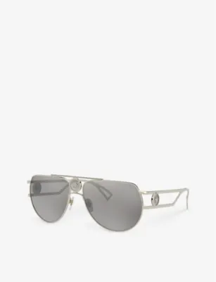 VERSACE VE2225 pilot-frame metal sunglasses detail 2