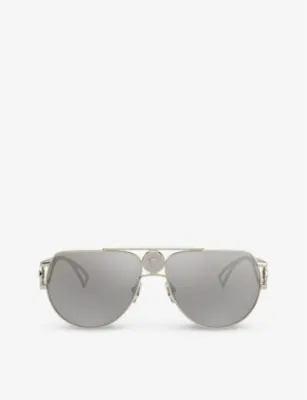 VERSACE VE2225 pilot-frame metal sunglasses