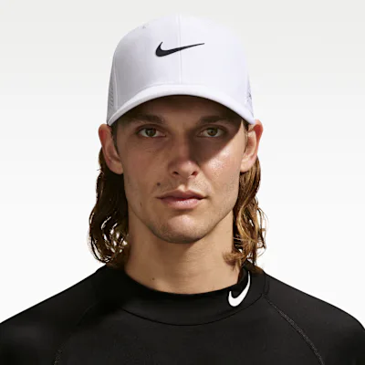 Nike Rise Dri-FIT ADV SwooshFlex Structured Golf Cap - White/Anthracite/Black