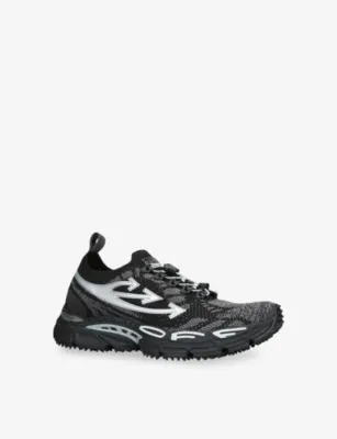 OFF-WHITE C/O VIRGIL ABLOH Be Right Back Woven Trainers - EUR 39 / 5 UK MEN in BLACK/COMB, additional product view 3