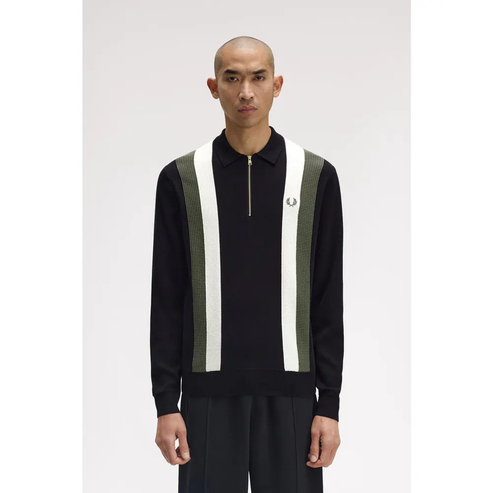 Fred Perry Zipped Striped Shirt detail 3