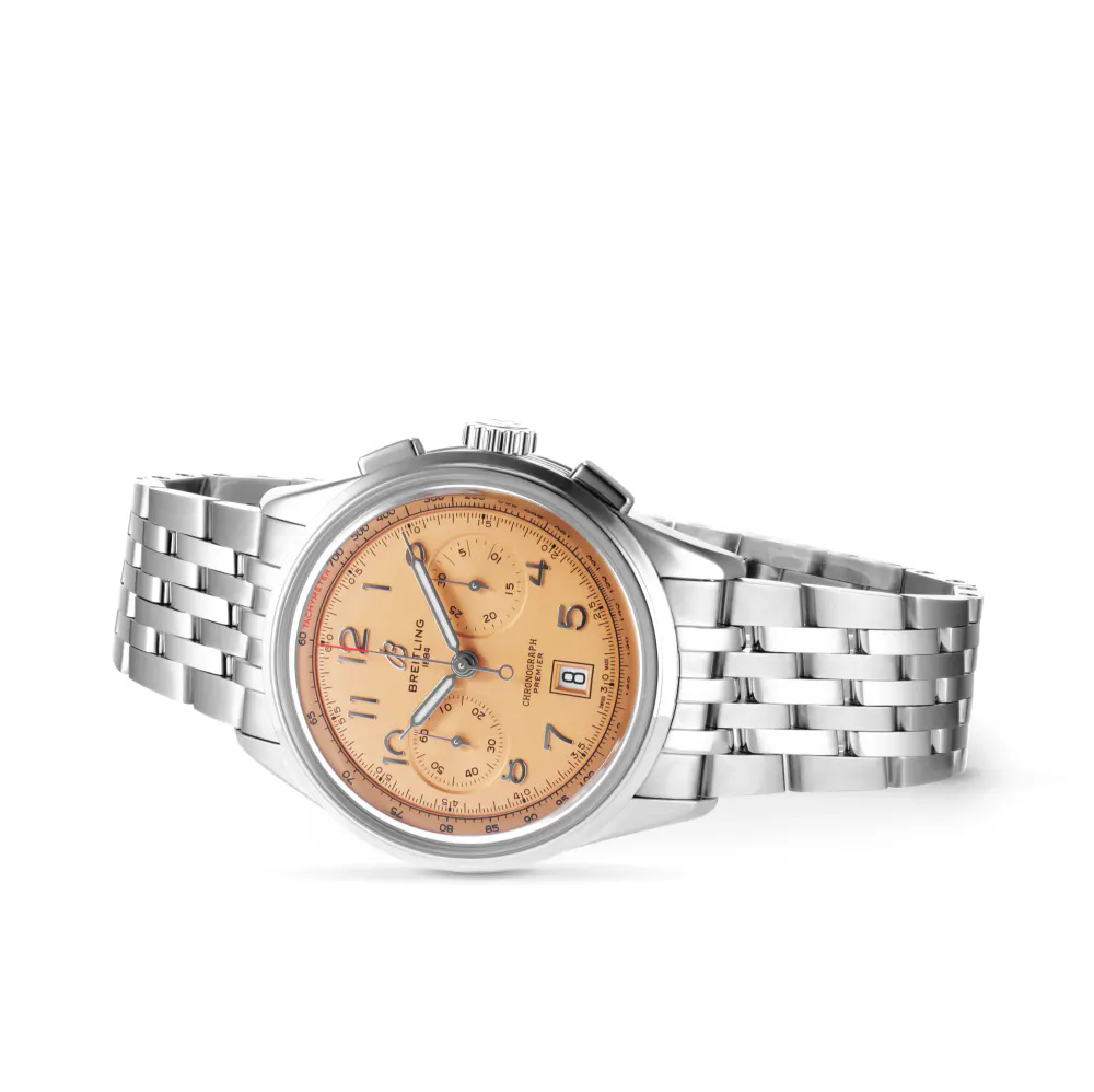 Breitling Premier B01 Chronograph 42mm Mens Watch Copper Stainless Steel detail 3