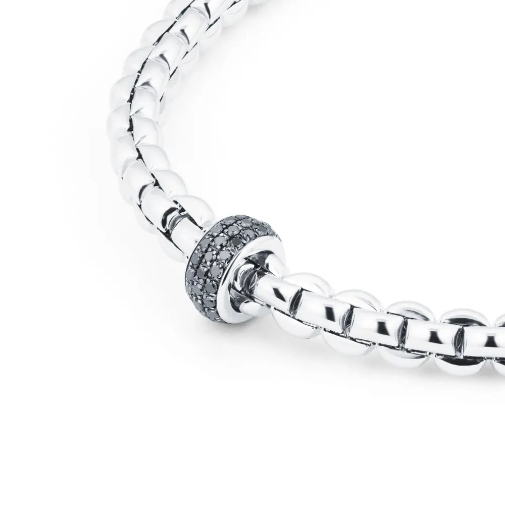 FOPE 18ct White Gold 0.41cttw Black Diamond Eka Bracelet detail 3