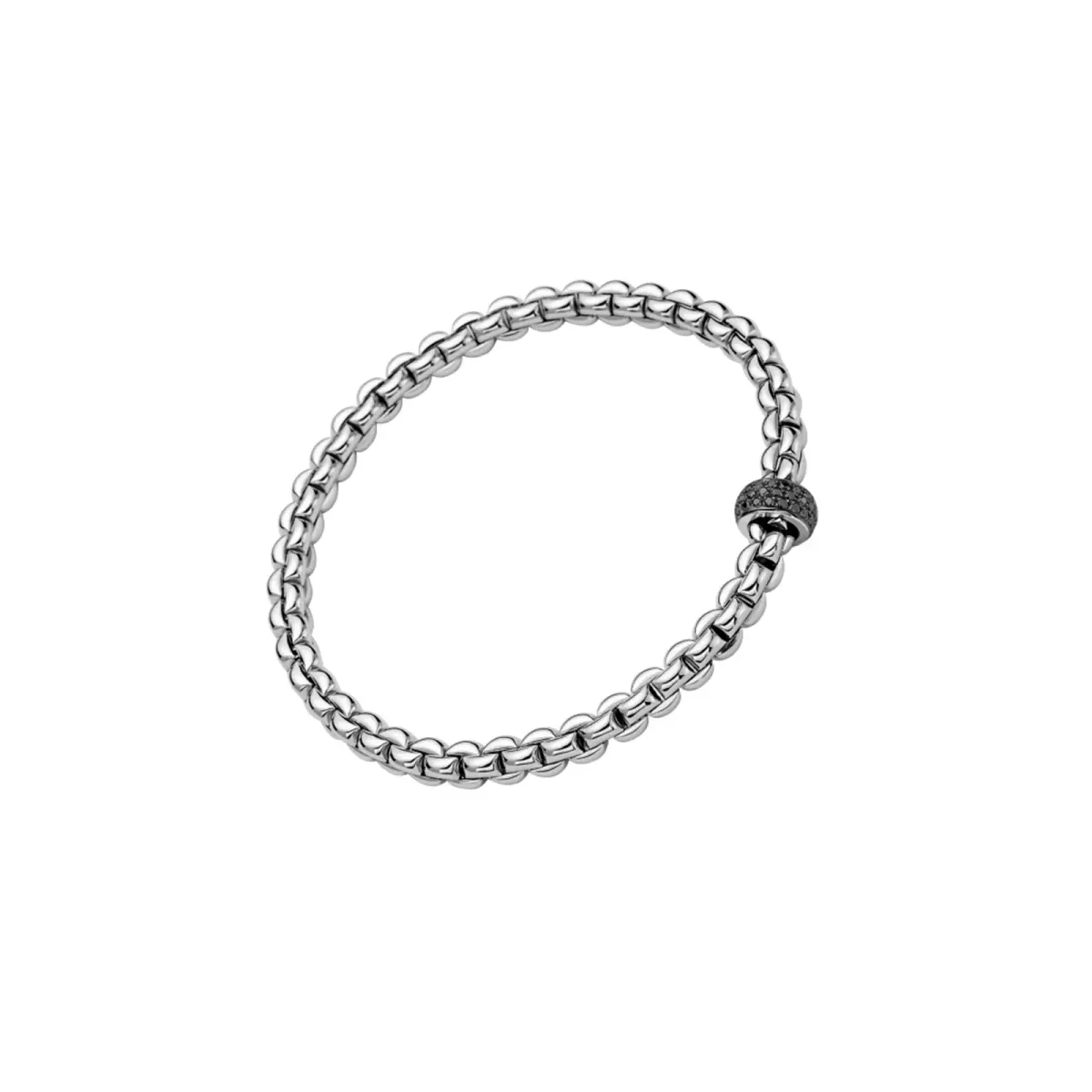 FOPE 18ct White Gold 0.41cttw Black Diamond Eka Bracelet