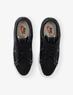 For Him Blazy Leather Trainers - EUR 43.5 / 9.5 UK MEN in BLACK BLACK SAIL WHI, additional product view 2
