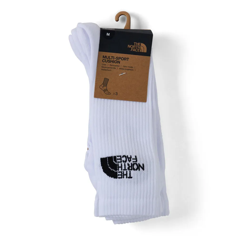 The North Face Mens Multi-Sport Cushion Crew Socks 3-Pack in TNF White – Accessories