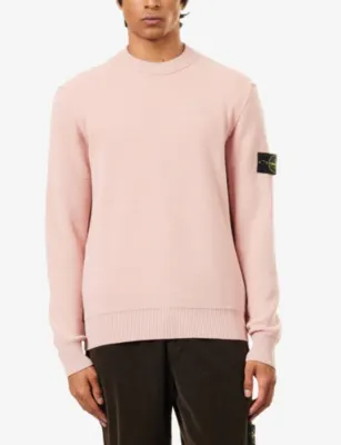 STONE ISLAND Textured-Stitch Compass-Badge Wool Jumper detail 3