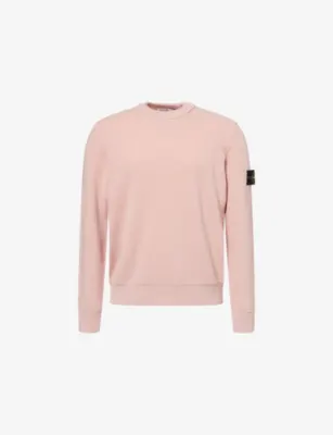 STONE ISLAND Textured-Stitch Compass-Badge Wool Jumper