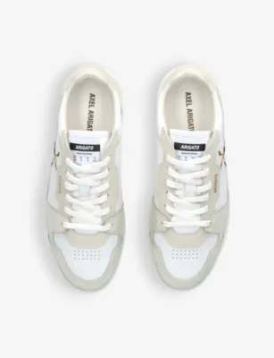 AXEL ARIGATO Dice Lo bird-motif leather and suede low-top trainers - EUR 46.5 / 12.5 UK MEN in WHITE/COMB, additional product view 2