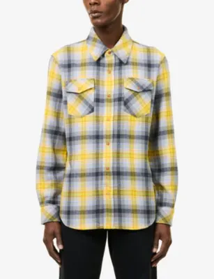 GODS TRUE CASHMERE Alchemy Gemstone-Embellished Cashmere Shirt in CINDER, additional product view 3