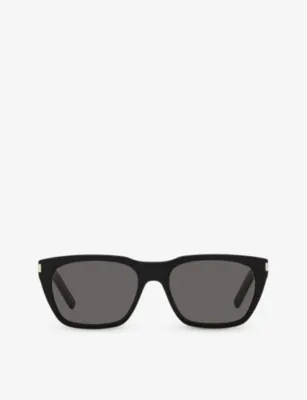 SAINT LAURENT SL598 rectangle-frame acetate sunglasses