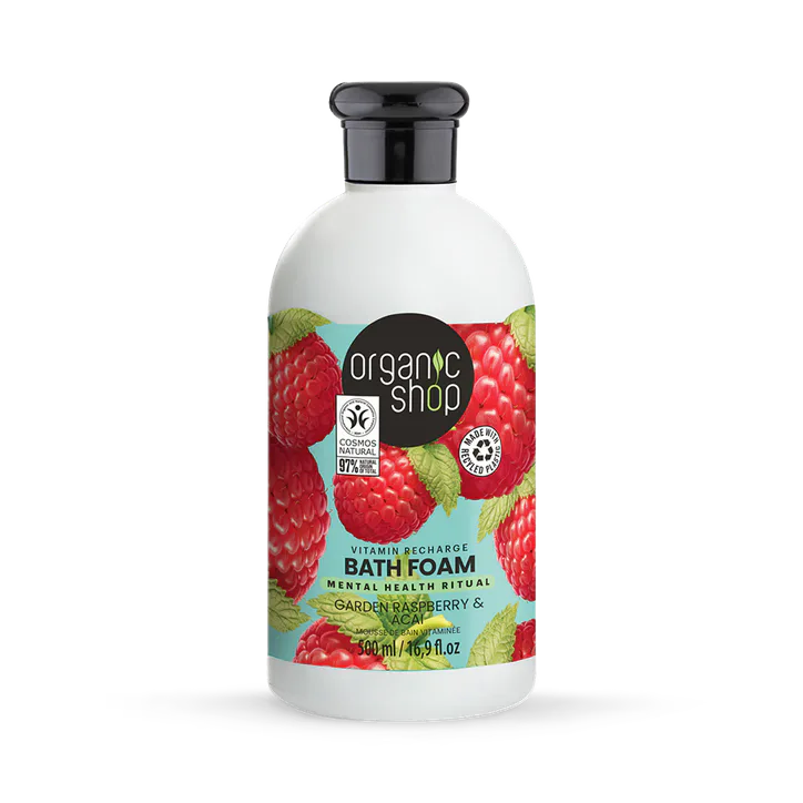 Organic Shop Raspberry & Acai Vitamin Recharge Bath Foam 500ml