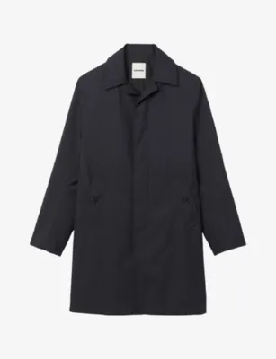 SANDRO Collared waterproof shell coat - NAVY BLUE in Bleus, additional product view 2