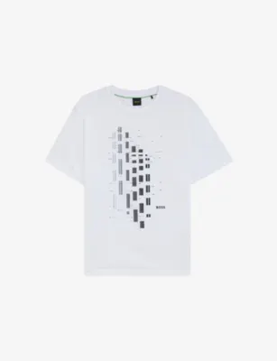 BOSS Graphic-Print Short-Sleeve Stretch-Cotton T-Shirt