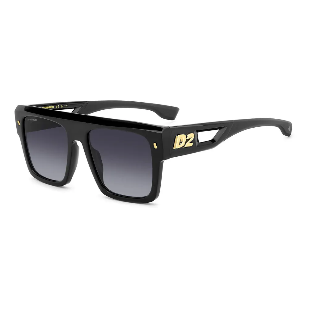 DSquared2 Men's SN63 Flat-Top Acetate Rectangular Sunglasses