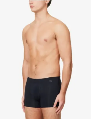 HANRO Pack of two logo-embellished stretch-cotton trunks detail 3