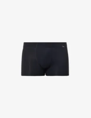 HANRO Pack of two logo-embellished stretch-cotton trunks