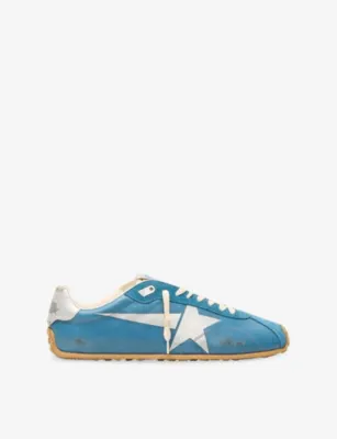GOLDEN GOOSE Marathon Speed 50962 Leather Trainers - EUR 42 / 8 UK MEN in BLUE – Mens | Trainers | Lace up trainers