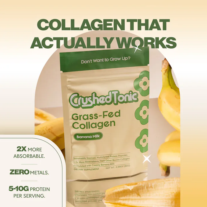 Crushed Tonic BANANA MILK - 30 Servings Full Size Pouch-Bovine – Vitamins & Supplements > Supplements > Collagen & Silica