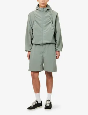 SEVENTH Ofuanto Check Swim Shorts in TEA, additional product view 2