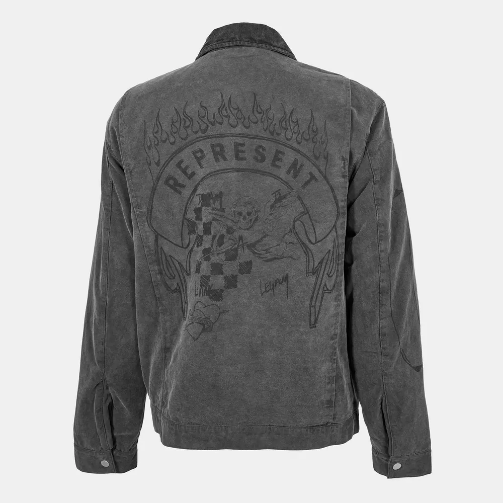 Represent Mens Legacy Harrington Jacket detail 2