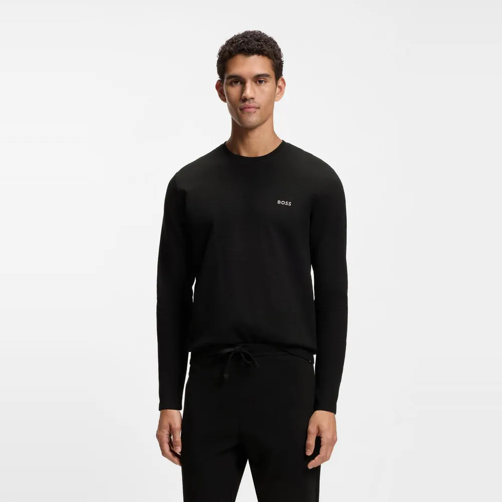 Boss Men's Cotton Long-Sleeve T-Shirt detail 2