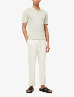 NOBL Brax Short-Sleeve Knitted Polo Top detail 2