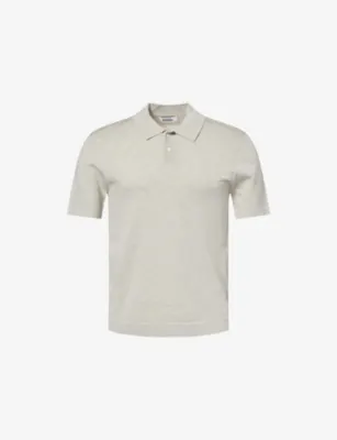 NOBL Brax Short-Sleeve Knitted Polo Top